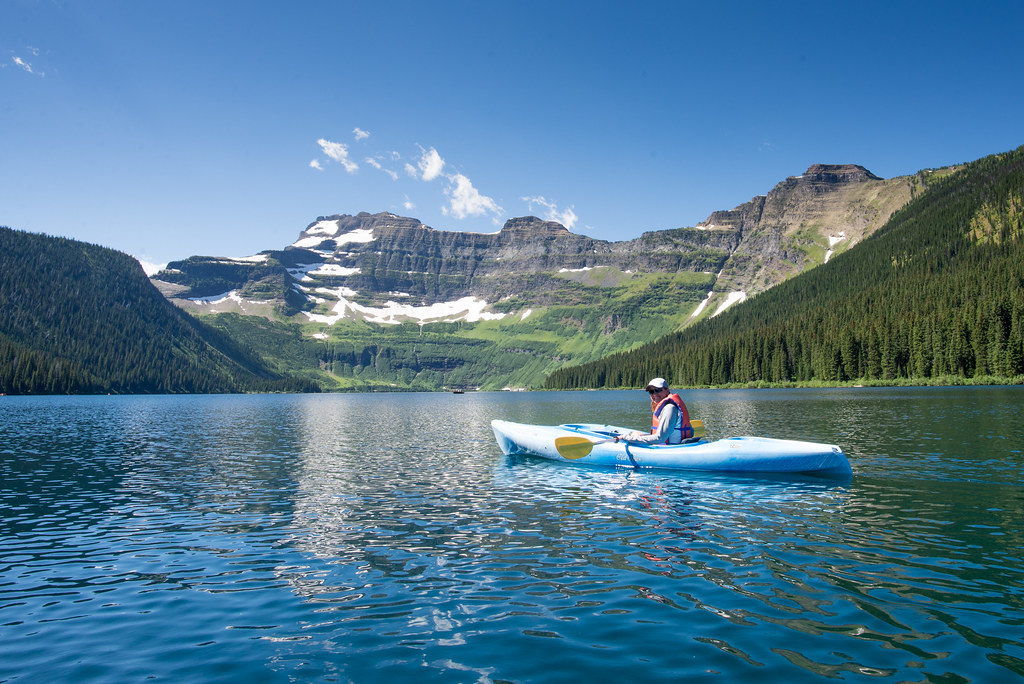 Kayaking Cameron Lake After entering Waterton Lakes Nation… Flickr