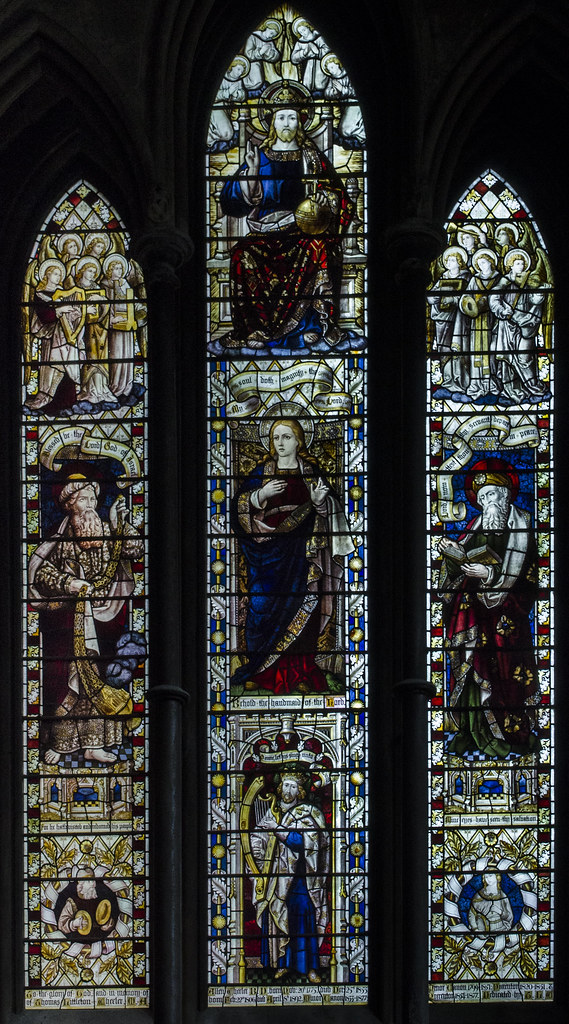 Worcester Cathedral, stained glass window Depicting Songs … Flickr