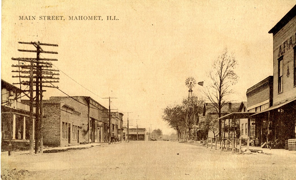 Main Street, Mahomet, Ill. Champaign County Postcard colle… Flickr