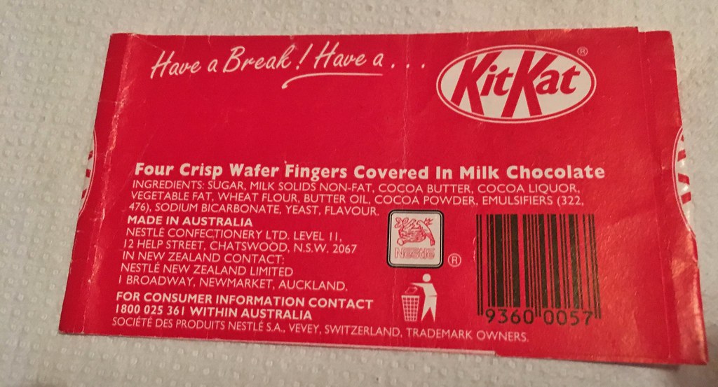 Old KitKat wrapper An older style KitKat wrapper. Auckland… Flickr