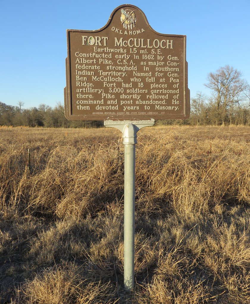 Fort McCulloch Marker (Bryan County, Oklahoma) As seen fro… Flickr