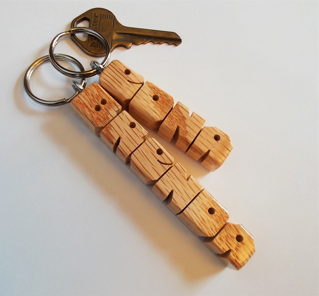 Oak Wood Name Keychains Flickr