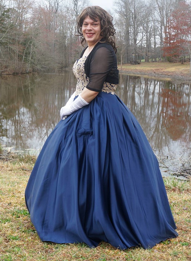 Blue/gold dress I love doing photo shoots with my formal d… Flickr