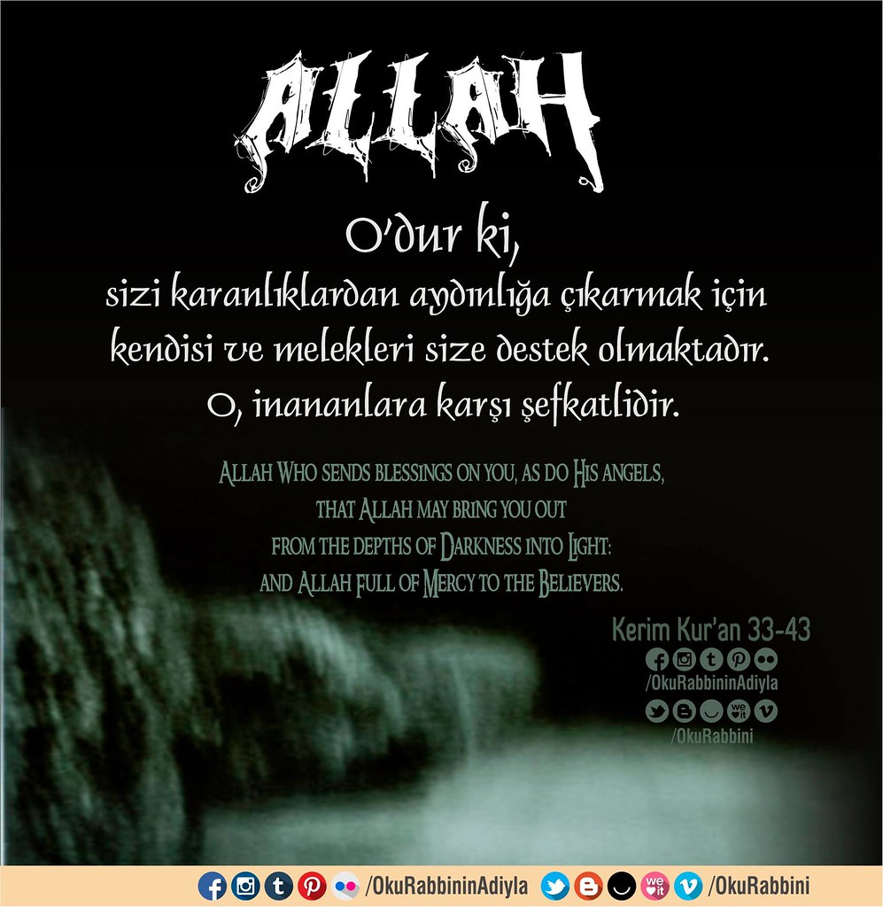 Kuran Ayet Kerim Kur'an 33Gruplar Suresi (Ahzab) 43. El … Flickr