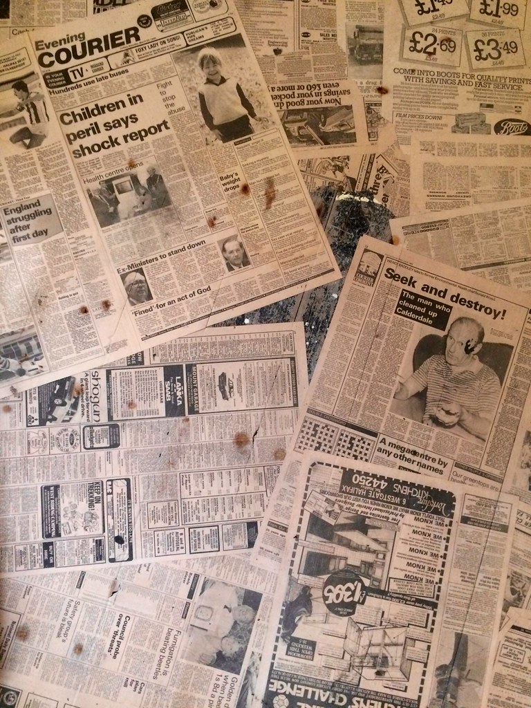 Old newspapers Newspapers from the 1980s, found under the … Flickr