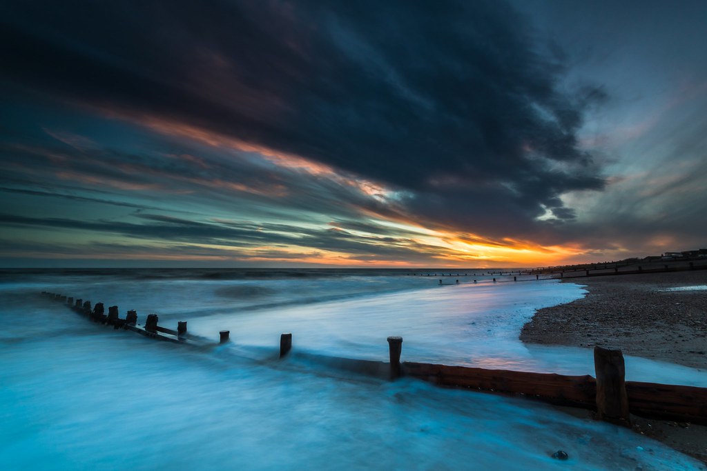Sunset at Kingston Gorse, Sussex It was a lovely sunset bu… Flickr