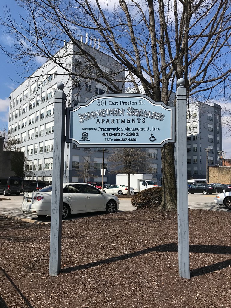 Sign, Johnston Square Apartments, 501 E. Preston Street, B… Flickr