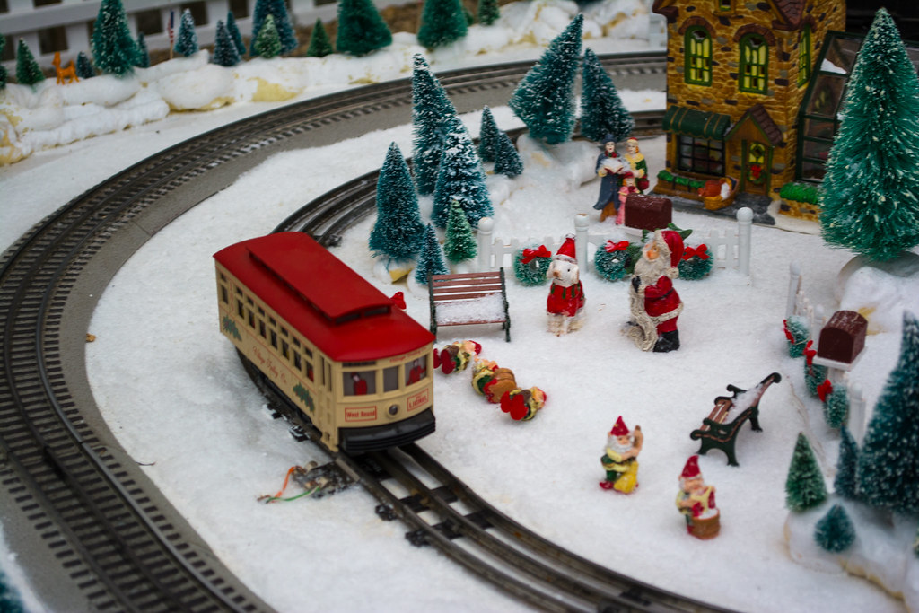 Christmas model trains 07 Puritas Nursery Tim Evanson Flickr