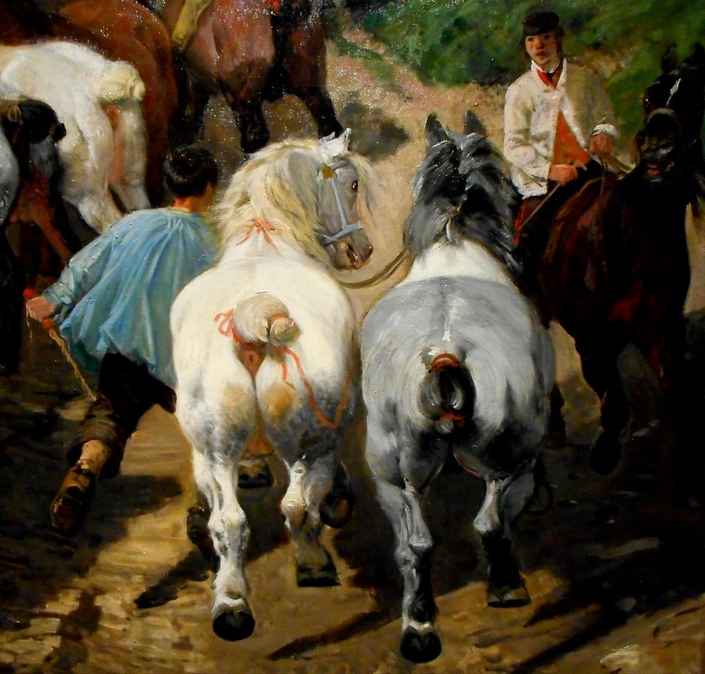 "The horses' market" (about 1880; detail) by Giuseppe Pali… Flickr