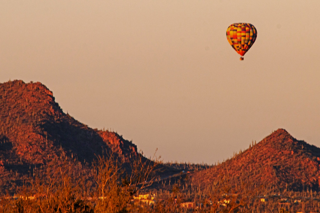 Early morning near Tucson One of several hot air balloons … Flickr