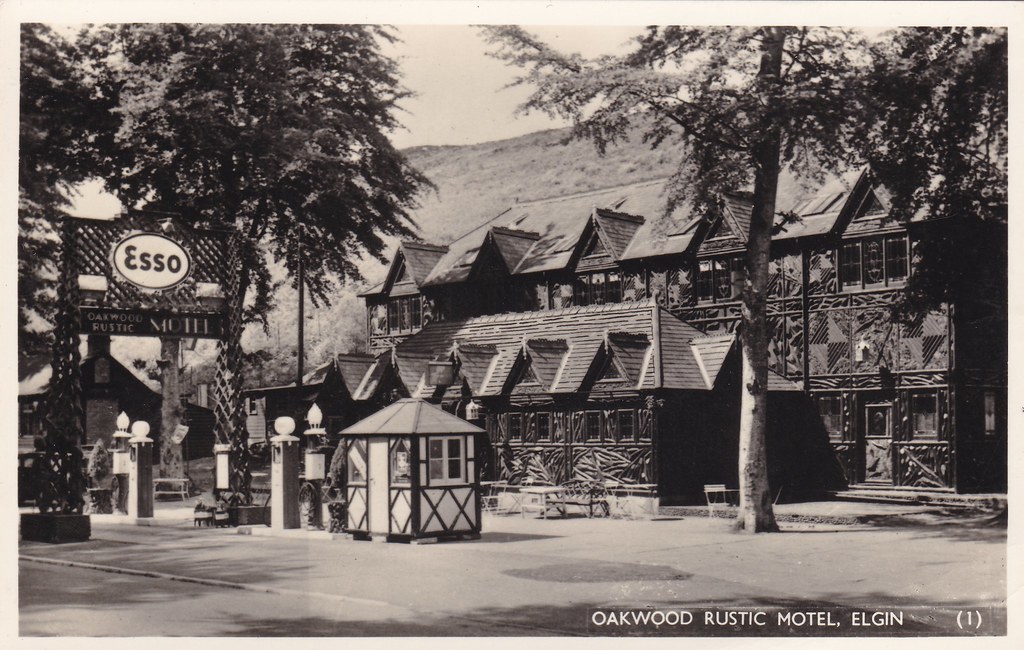 Esso Oakwood Rustic Motel, Elgin, Moray, Scotland 1950's… Flickr