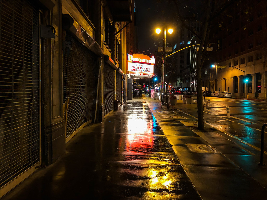Rainy Night in Downtown Los Angeles ChrisGoldNY Flickr