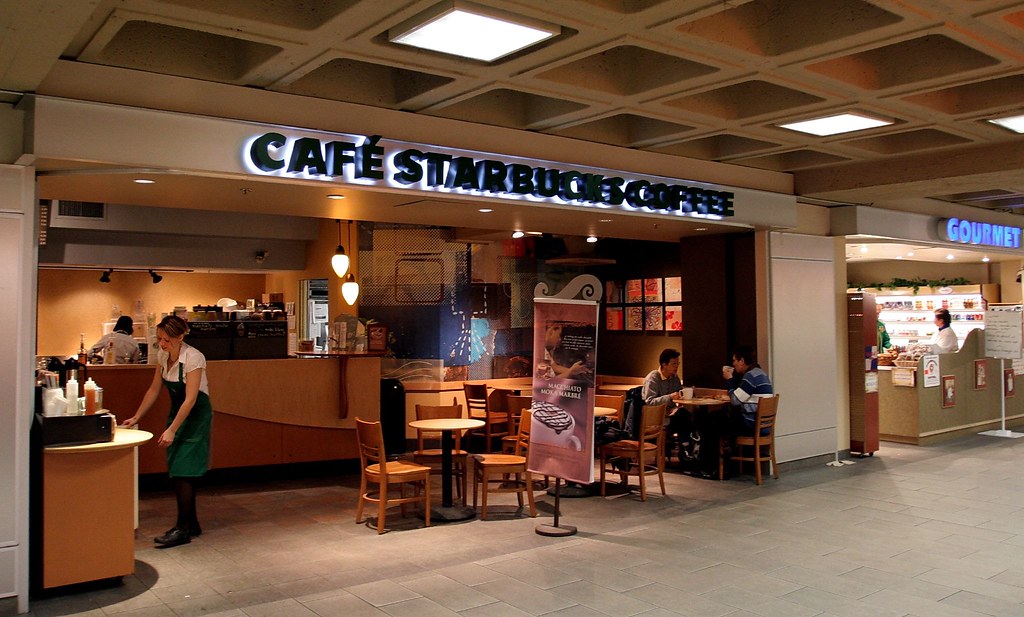 in the metro starbucks cafe starbucks in Quebec ;) Flickr