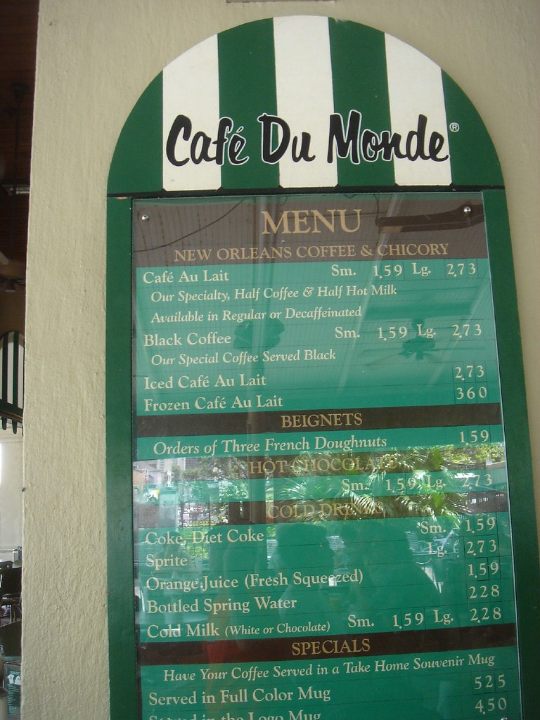 Cafe Du Monde Menu imgBahadur