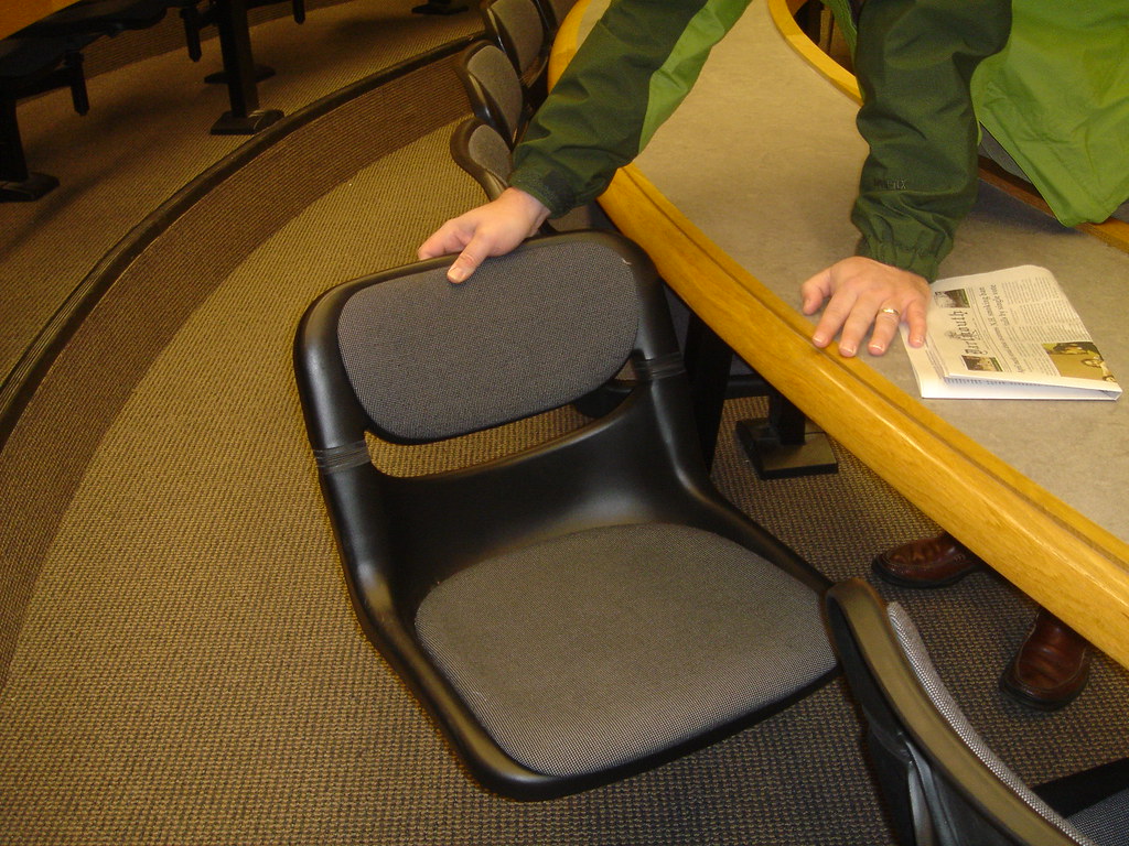 Squeaky chair that also pulls you into desk Carole Meyers Flickr