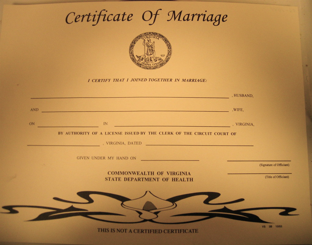 Keepsake Marriage Certificate It's ugly as sin, isn't it? … Flickr