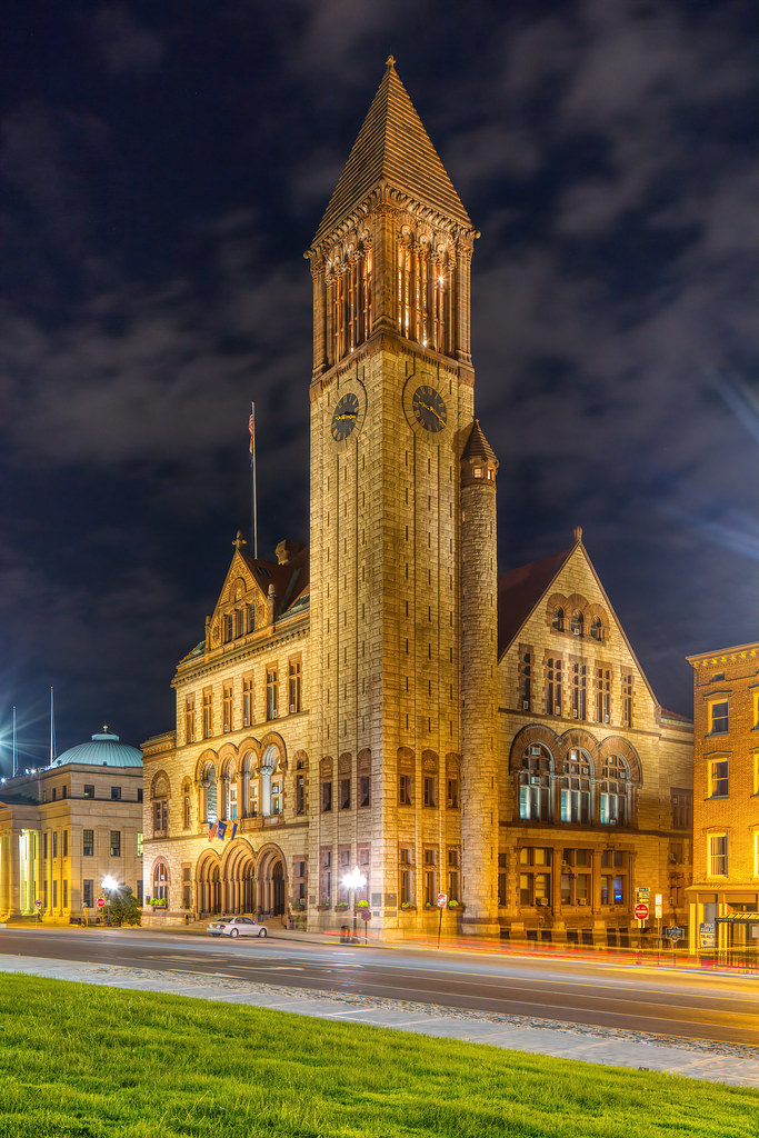 Albany City Hall Albany City Hall at night NewYorkitecture Flickr