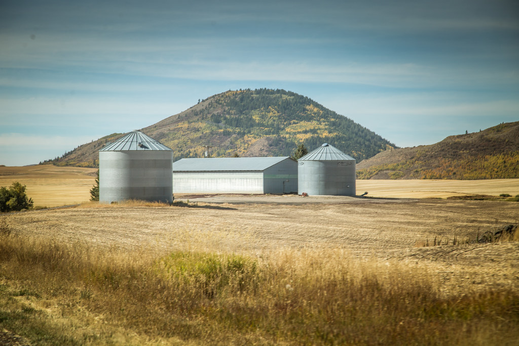 Grain Silos Seen along the road near Mantua, Utah, USA Brad Prudhon