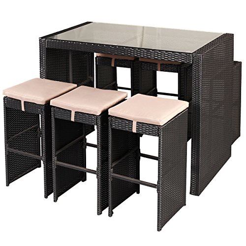 Tangkula 7 PCS Outdoor Patio Dining Table Set Wicker Ratta… Flickr