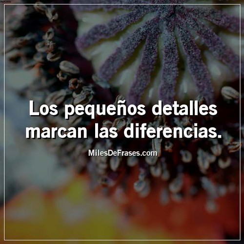 Los pequeños detalles marcan las diferencias. Miles de fra… Flickr