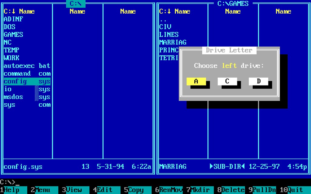 Dos with Norton Commander Hires of Norton Commander, in h… Flickr
