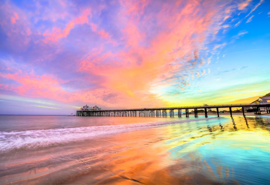 Malibu Pier Rainbow Sunset Elliot McGucken Fine Art Photography Nikon