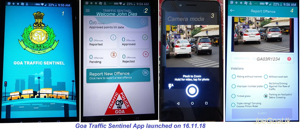 Goa Traffic Sentinel App frames Goa Traffic Sentinel App l… Flickr