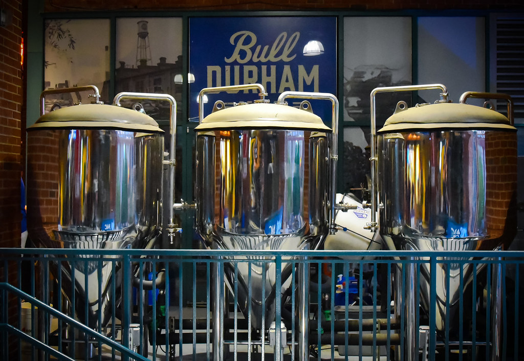 Bull Durham Beer Vats The brewery inside the ballpark. Flickr
