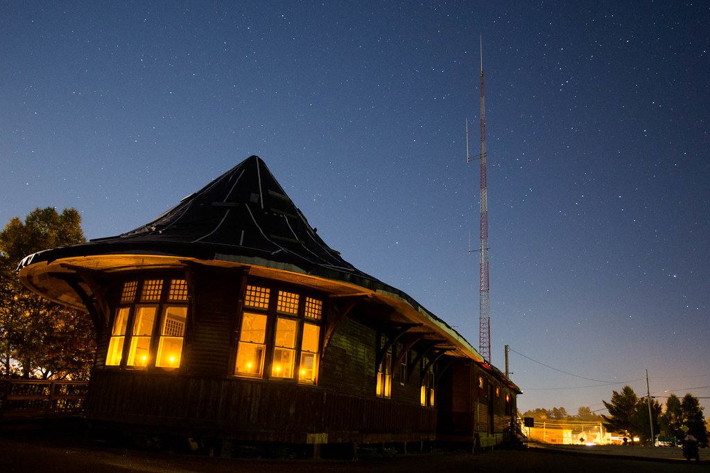 Greenville Junction Night photography of the train station… Flickr