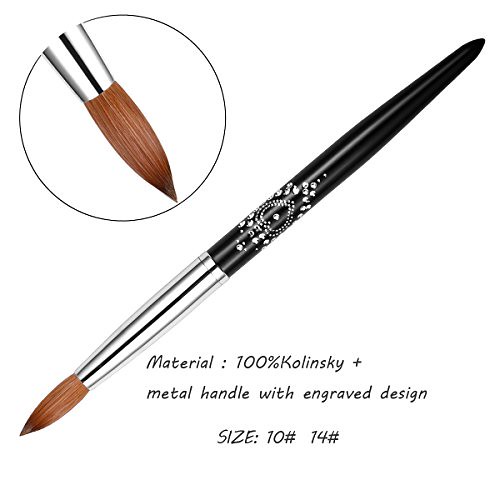 Esung 100 kolinsky acrylic nail brush size 10 size 14 wit… Flickr