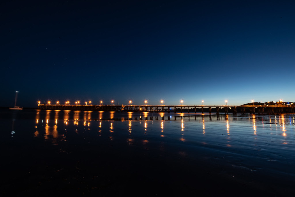 Coffs Harbour Jetty at night low tide Coffs Harbour Je… Flickr