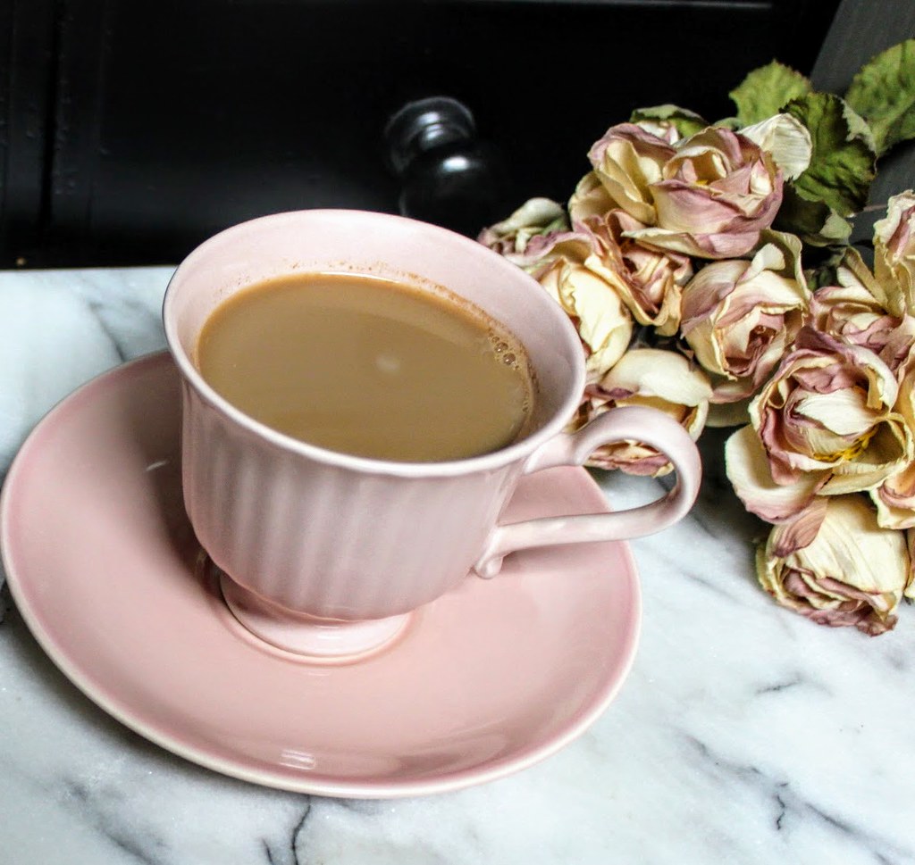 Chai Tea and Roses A cool day and a hot cup of tea. Jean L. Flickr