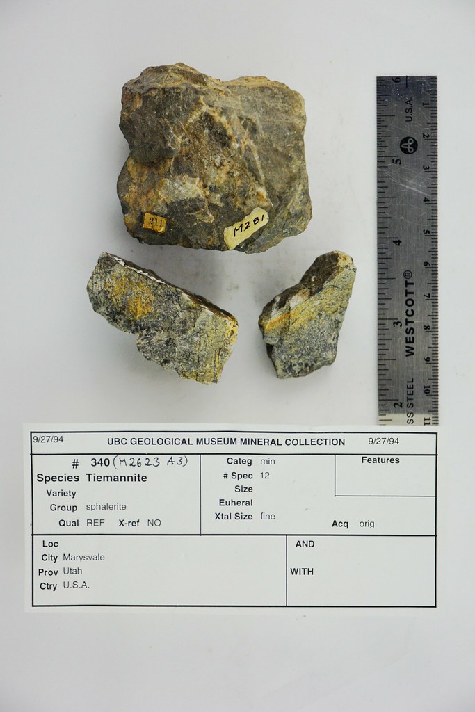 Tiemannite Marysvale Utah, USA 340 Pacific Museum of Earth Flickr