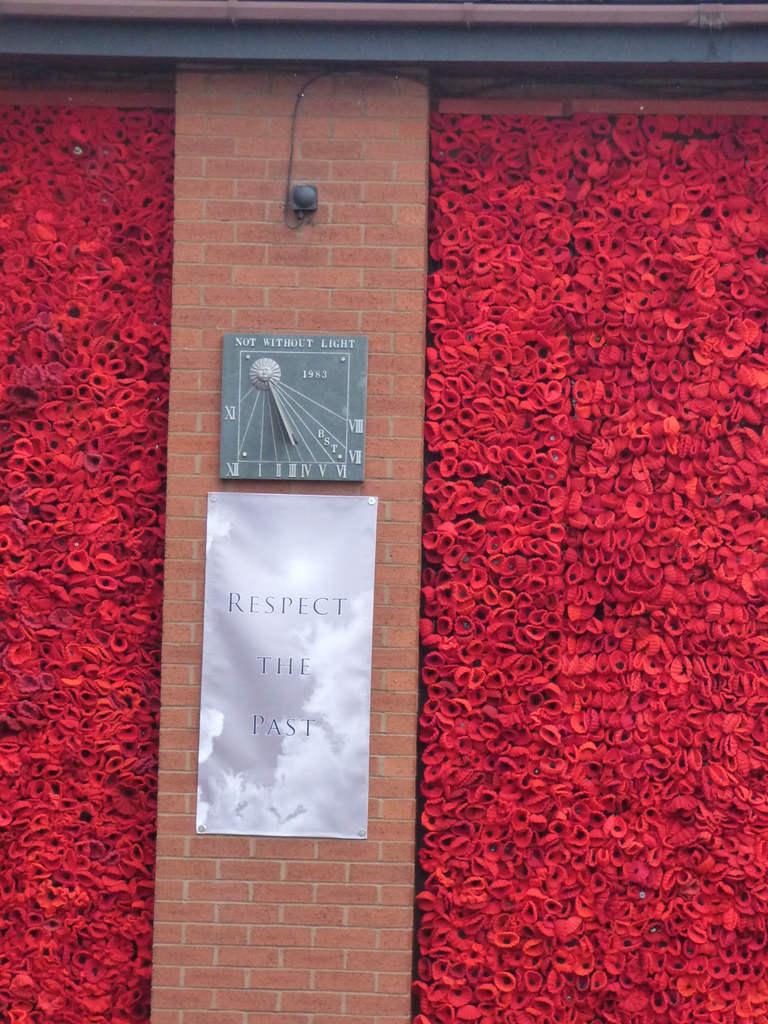 Knitted poppies Centenary of the end of WW1 The Bromsgrove