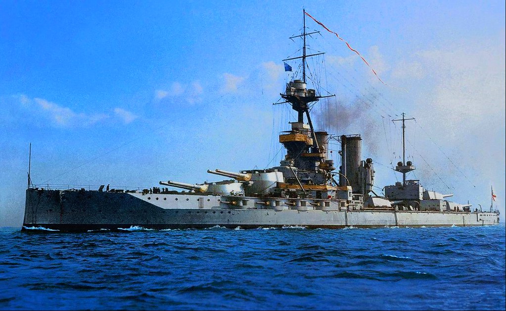 HMS IRON DUKE ADMIRAL JELLICOE'S FLAG SHIP AT JUTLAND.. Steve White