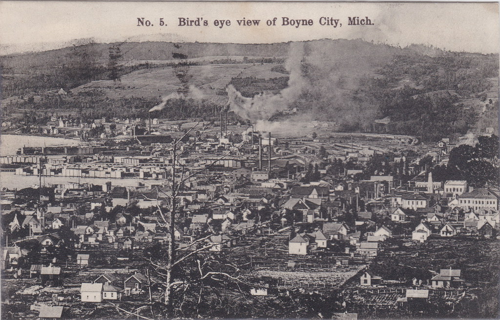 NW Boyne City Charlevoix MI 1906 WONDERFUL overview of the… Flickr