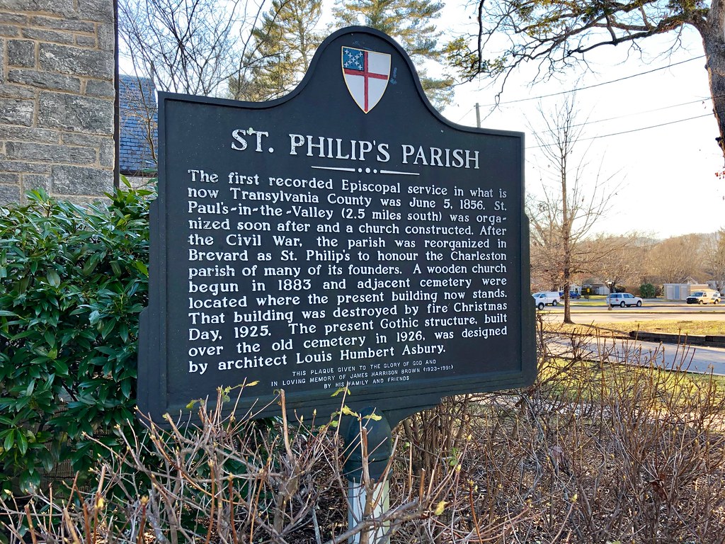 Historical Marker, St. Philip's Episcopal Church, Brevard,… Flickr