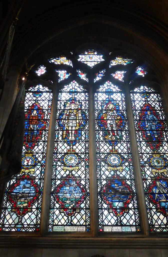 Ely Cathedral Stained glass window commemorating the Royal… Flickr