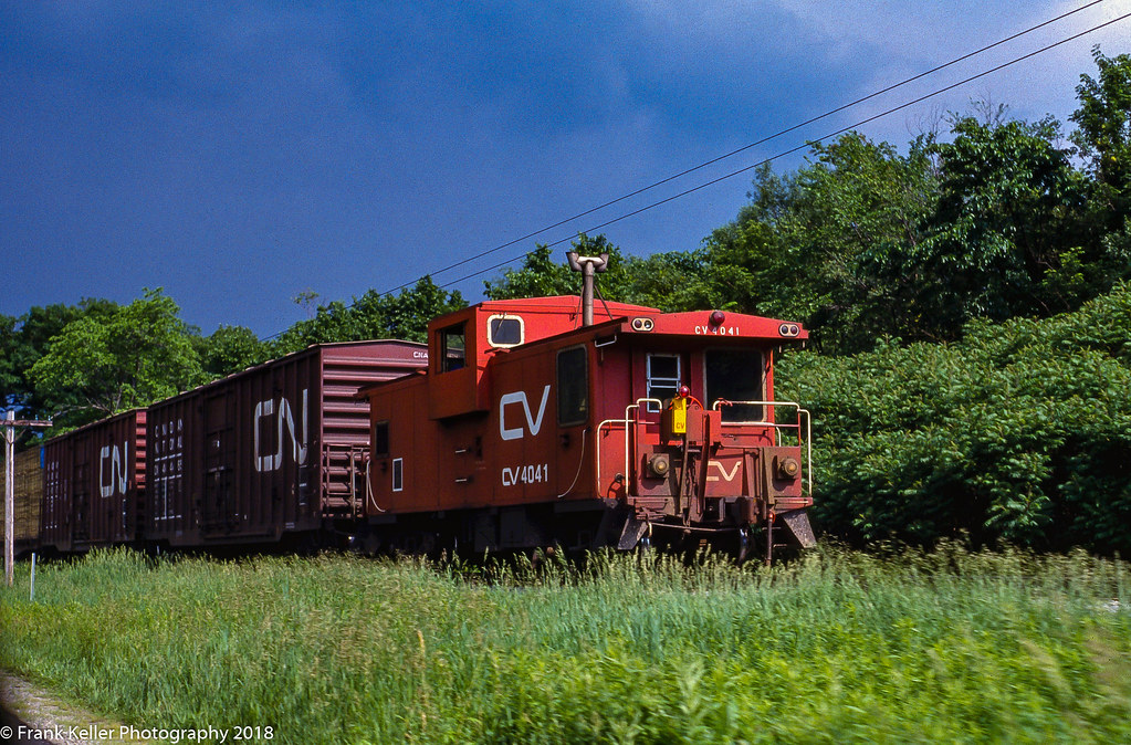 Central Vermont Caboose On the rear of a freight led by 6 … Flickr