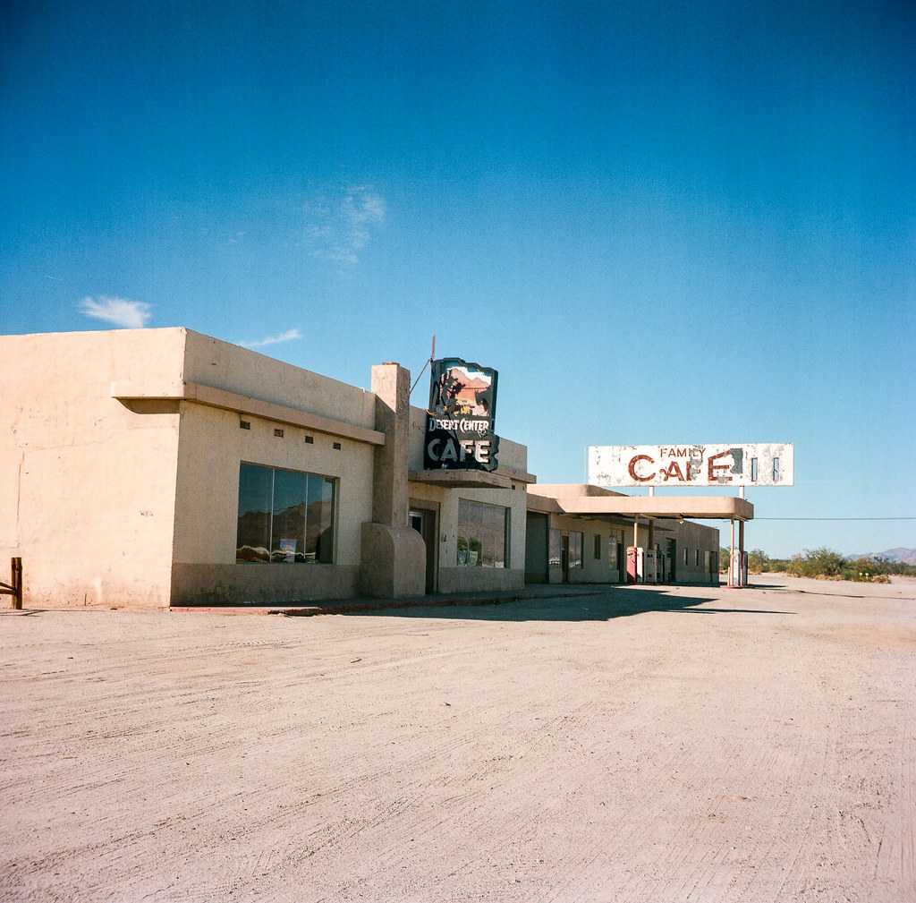 Desert Center Cafe Roadside cafe. Kodak Duaflex II Kodar L… Flickr