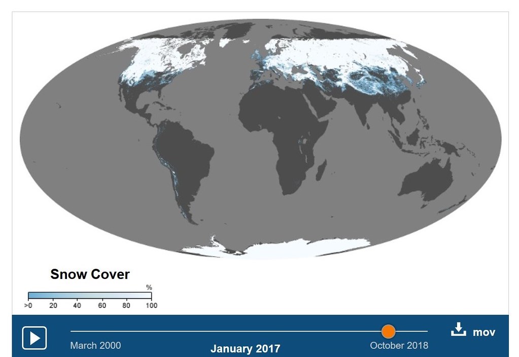 Snow Cover Map Snow cover has a dramatic effect on the ear… Flickr