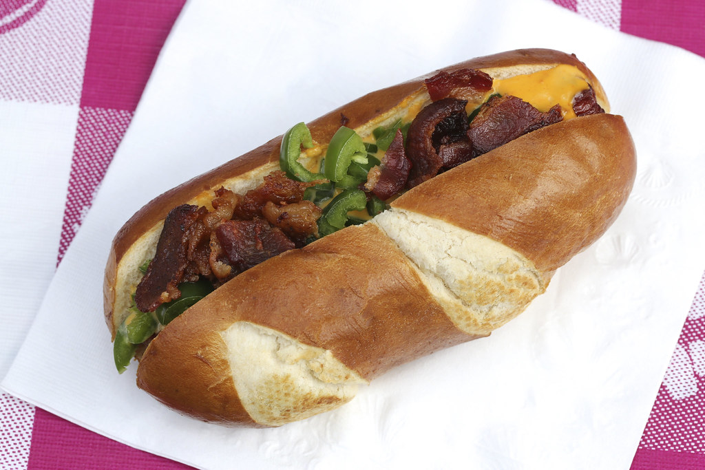 5C6C0087_LR5 Revised image of a Hot Dog in a Pretzel Roll,… Flickr