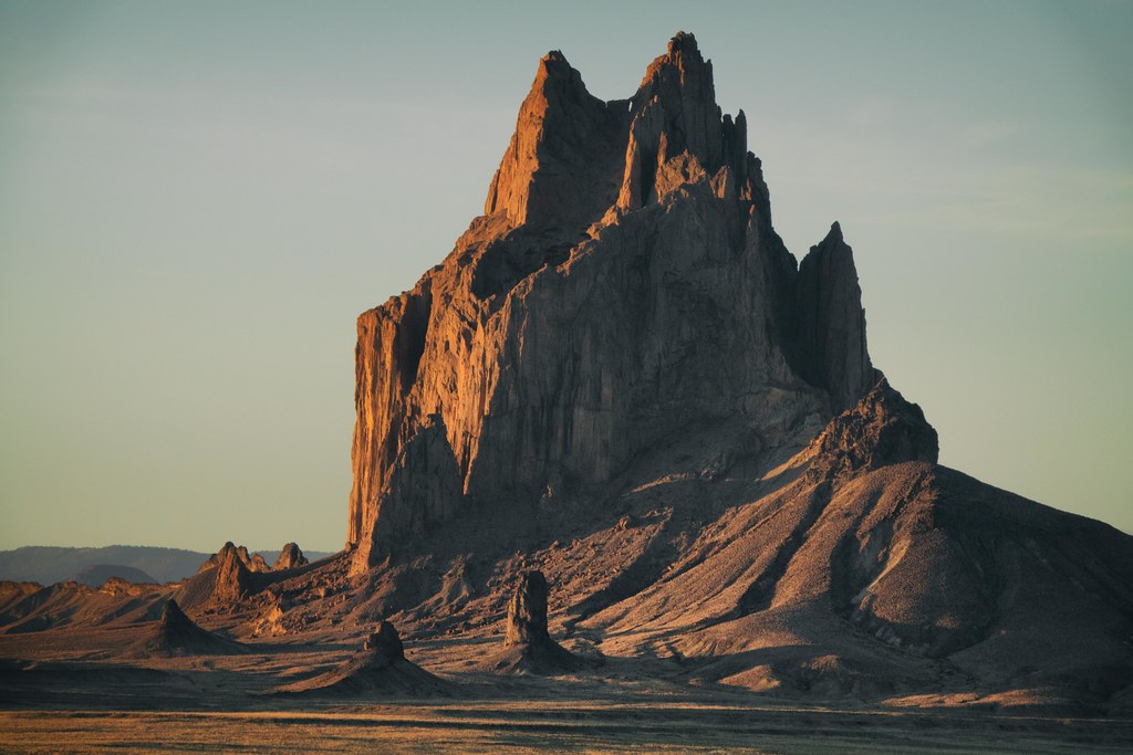 Sunrise at Shiprock, NM, USA You want it darker Flickr