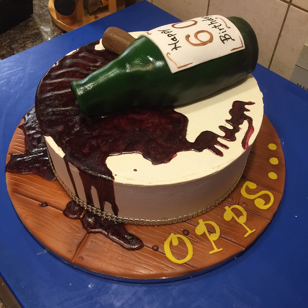Birthday Cake Wine Design Wine Bottle Cake Decorating A Cake With A