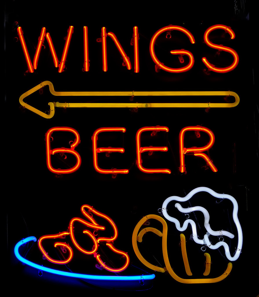 Wings & Beer Taken in the food court at the Treasure Aisle… Flickr