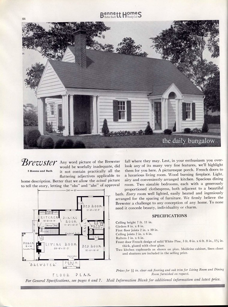 Kit Homes1937 The Brewster Daily Bungalow Flickr