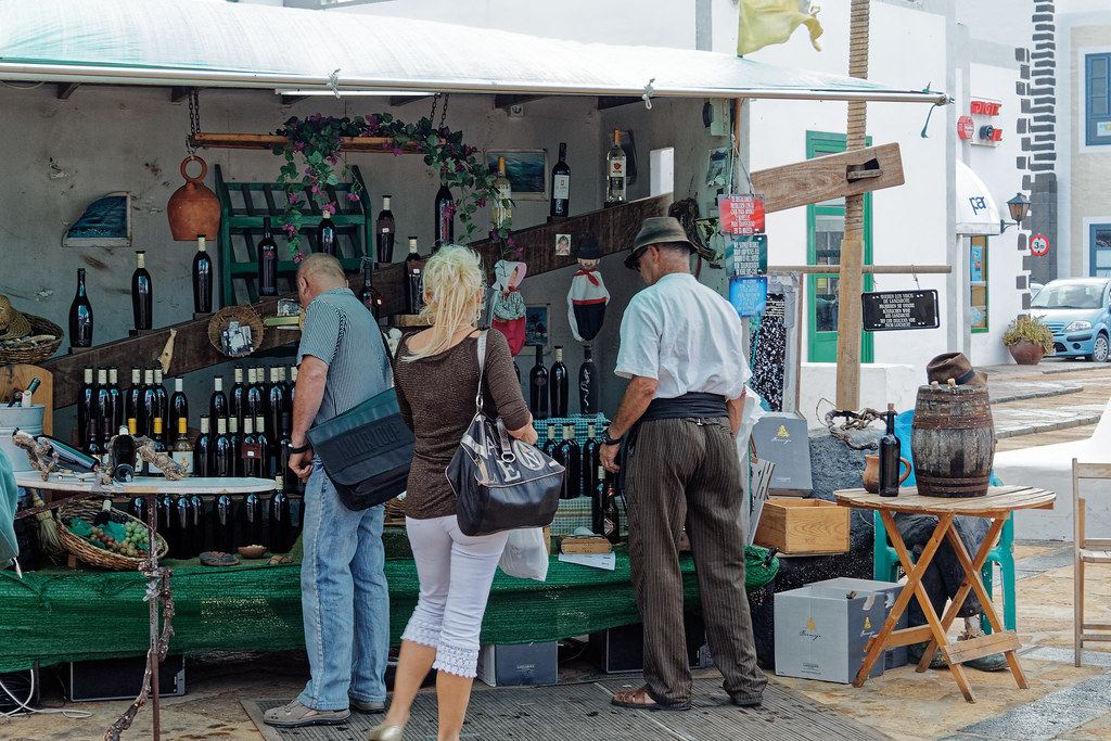 Marina Rubicon, Lanzarote Wine Stall Peter Robertson Flickr
