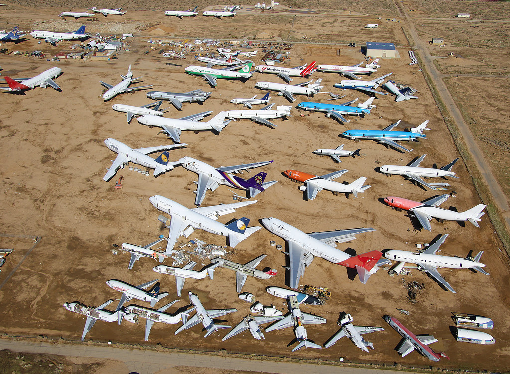 Aerial view over the Mojave Air and Space Port Mojave Kern… Flickr