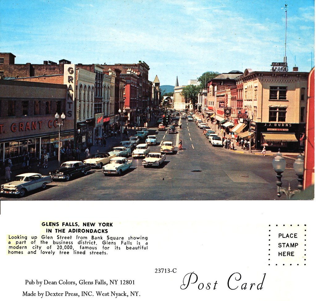 Glens Falls, New York, Route 9 An unused Post Card found a… Flickr
