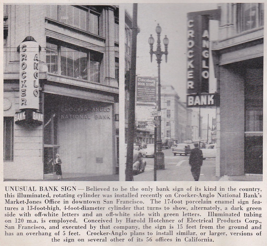 Crocker Anglo Bank San Francisco, Calif. Sign by Elect… Flickr